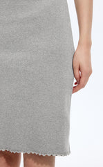 Dress / JNBY Floral Trim Cotton Knit Dress