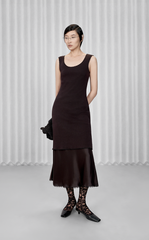 Dress / JNBY Floral Trim Cotton Knit Dress