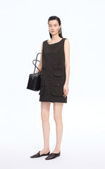 Dress / JNBY Hidden Floral Embroidered Cotton Sleeveless Dress