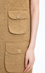Dress / JNBY Hidden Floral Embroidered Cotton Sleeveless Dress