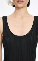 Dress / JNBY Ribbed Knit Sleeveless Dress