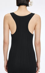 Dress / JNBY Ribbed Knit Sleeveless Dress