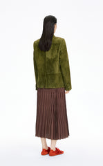 Jacket / JNBY Classic Notched Lapel Leather Blazer