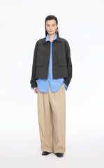 Jacket / JNBY Cropped Belted Raglan Jacket