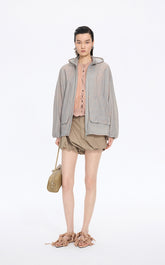 Jacket / JNBY Floral Print Oversized Hooded Jacket