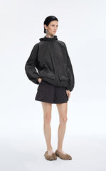 Jacket / JNBY Floral Print Oversized Hooded Jacket