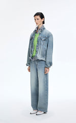 Jacket / JNBY Loose-Fit Cotton Blend Denim Jacket