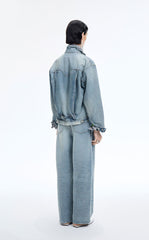 Jacket / JNBY Loose-Fit Cotton Blend Denim Jacket