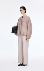 Jacket / JNBY Oversized Collarless Denim Jacket