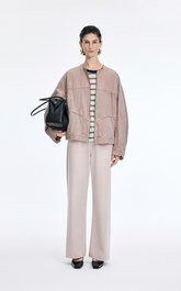 Jacket / JNBY Oversized Collarless Denim Jacket