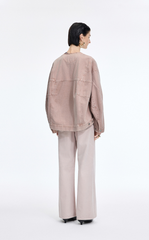 Jacket / JNBY Oversized Collarless Denim Jacket