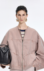 Jacket / JNBY Oversized Collarless Denim Jacket