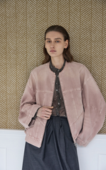 Jacket / JNBY Oversized Collarless Denim Jacket