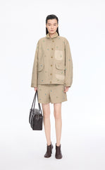 Jacket / JNBY Oversized Embroidered Drawstring Jacket