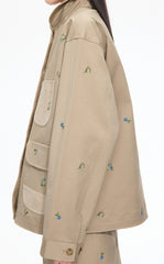 Jacket / JNBY Oversized Embroidered Drawstring Jacket