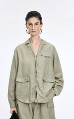 Jacket / JNBY Twist Linen Blend Relaxed Jacket