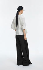 Jacket / JNBY Cotton Poplin Folded Waist Zip-Up Jacket