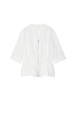 Jacket / JNBY Cotton Poplin Folded Waist Zip-Up Jacket