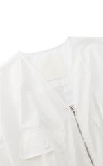 Jacket / JNBY Cotton Poplin Folded Waist Zip-Up Jacket