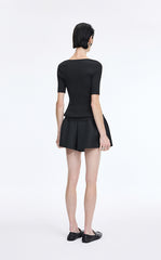 Knit Top / JNBY Moisture-Wicking Cotton Blend Short Sleeve Knit