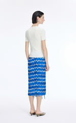 Knit Top / JNBY Silk Wool Cashmere Fitted Short Sleeve Sweater