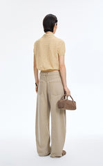 Knitwear / JNBY Floral Jacquard Cropped Knit Top