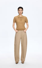 Knitwear / JNBY Textured Cotton Ruffle Knit Top