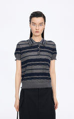Knitwear / JNBY Textured Cotton Ruffle Knit Top