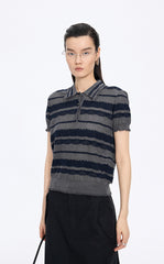 Knitwear / JNBY Textured Cotton Ruffle Knit Top