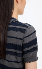 Knitwear / JNBY Textured Cotton Ruffle Knit Top