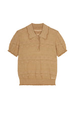 Knitwear / JNBY Textured Cotton Ruffle Knit Top