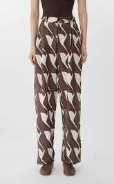Pants / JNBY City Print Cuffed Tapered Pants