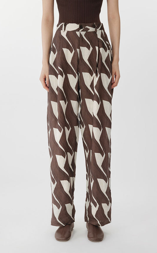 Pants / JNBY City Print Cuffed Tapered Pants