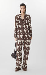 Pants / JNBY City Print Cuffed Tapered Pants