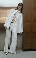 Pants / JNBY Cotton Poplin Drawstring Wide-Leg Pants