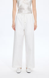 Pants / JNBY Cotton Poplin Drawstring Wide-Leg Pants