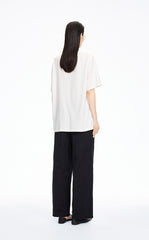 Pants / JNBY Cotton Poplin Drawstring Wide-Leg Pants
