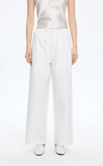 Pants / JNBY Cotton Poplin Drawstring Wide-Leg Pants