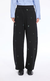 Pants / JNBY Cotton Watercolor Floral Drawstring Pants