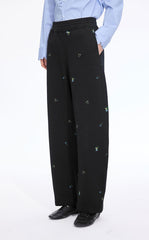 Pants / JNBY Cotton Watercolor Floral Drawstring Pants