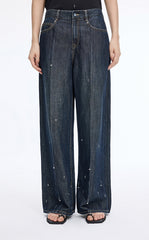 Pants / JNBY Embellished Wide-Leg Denim Jeans