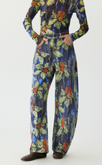 Pants / JNBY Floral Print Denim Banana Trousers