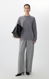 Pants / JNBY Frayed Hem Wide Leg Hybrid Trousers
