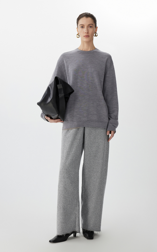 Pants / JNBY Frayed Hem Wide Leg Hybrid Trousers