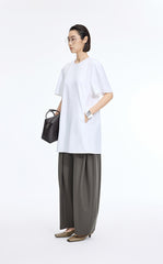 Pants / JNBY Pleated Waist Jacquard Wool Pants