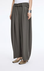 Pants / JNBY Pleated Waist Jacquard Wool Pants
