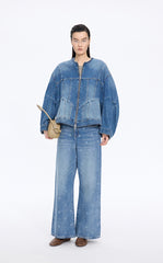 Pants / JNBY Polka-Dot Distressed Wide-Leg Jeans