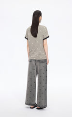 Pants / JNBY Polka-Dot Distressed Wide-Leg Jeans