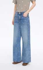 Pants / JNBY Polka-Dot Distressed Wide-Leg Jeans