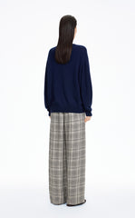 Pants / JNBY Relaxed Linen Plaid Straight Pants